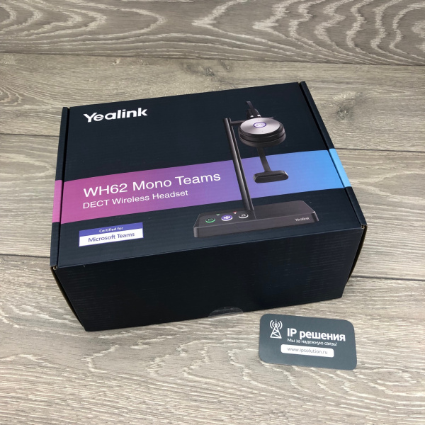 Yealink WH62 Mono Teams, беспроводная моно-гарнитура Yealink WH62 Mono Teams, беспроводная моно-гарнитура
