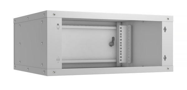 Cabeus, WSC-05D-4U55/45m, шкаф телекоммуникационный настенный 19" 4U, серия LIGHT разборный, дверь металл, цвет серый