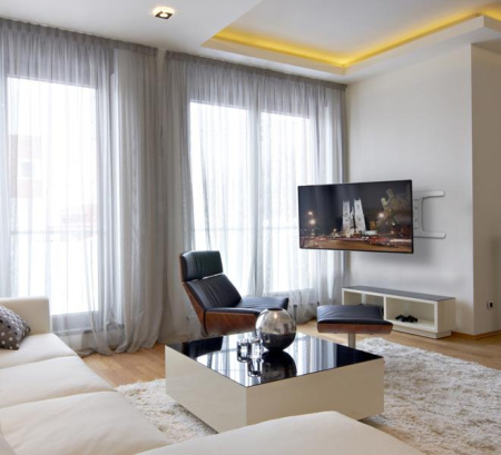 Универсальное настенное крепление для плазменной и ЖK-панели, двойное плечо, для больших панелей до 65", цвет - черный Универсальное настенное крепление для плазменной и ЖK-панели, двойное плечо, для больших панелей до 65", цвет - черный