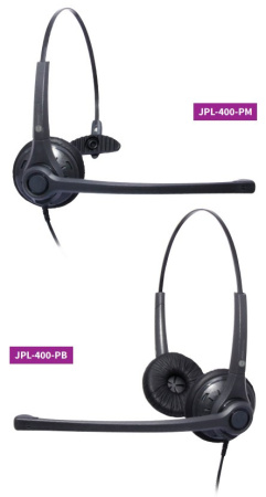 JPL-400-PB, проводная гарнитура с шумоподавлением, разъем QD, два динамика