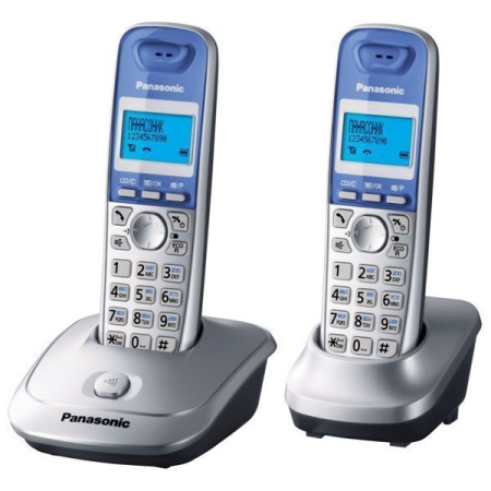 Panasonic KX-TG2512RUS, беспроводной DECT телефон (серебристый)