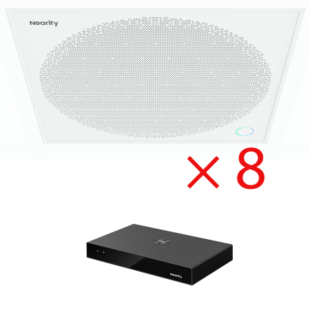 NEARITY A50-AMX100-8, комплект (аудиоматрица + 8 потолочных массива)