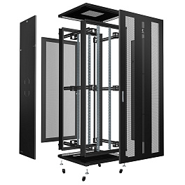 Cabeus, ND-05C-47U80/80-BK, шкаф монтажный телекоммуникационный 19" 47U 800x800x2277mm (ШхГхВ), цвет черный (RAL 9004) 