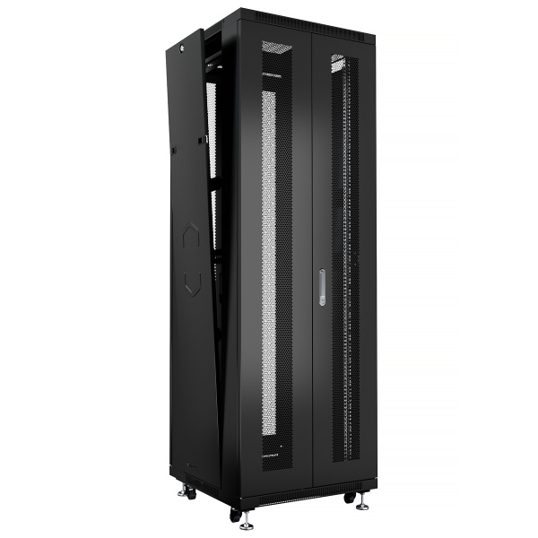 Cabeus, ND-05C-42U80/120-BK, шкаф монтажный телекоммуникационный 19" 42U 800x1200x2055mm (ШхГхВ), цвет черный (RAL 9004)  Cabeus, ND-05C-42U80/120-BK, шкаф монтажный телекоммуникационный 19" 42U 800x1200x2055mm (ШхГхВ), цвет черный (RAL 9004)