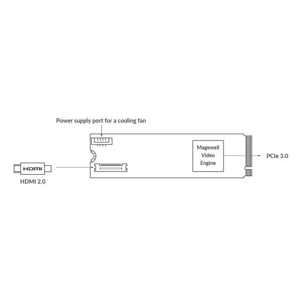 Magewell Eco Capture HDMI 4K Plus M.2, плата видеозахвата