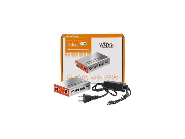 WI-TEK WI-MC111GP, медиаконвертер с poe