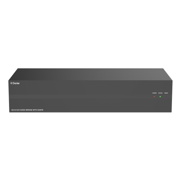 Prestel ADPX-1616XLR, конвертер Dante и аналогового аудио 16x16