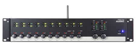 AUDAC PRE220, двухзонный стереофонический матричный микшер-предусилитель