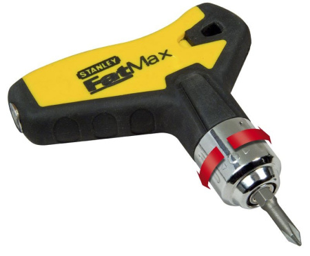 Stanley 0-79-153 - ОТВЕРТКА "FATMAX" С Т-ОБРАЗНОЙ РУКОЯТКОЙ С ХРАПОВЫМ МЕХАНИЗМОМ В НАБОРЕ 26-ТЬЮ ВСТАВКАМИ (27 ПРЕДМЕТОВ)