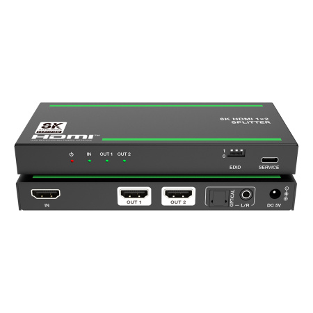 Lideo SP12A2-8K, разветвитель HDMI сигнала 1x2 8K