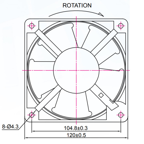 Cabeus, XD12038A2 (FD1238A2), вентилятор для установки в настенные шкафы серии SH-05F, WSC-05D, 220В, 120*120*38mm Cabeus, XD12038A2 (FD1238A2), вентилятор для установки в настенные шкафы серии SH-05F, WSC-05D, 220В, 120*120*38mm