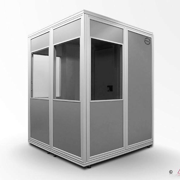 Кабина для синхронного перевода речи серии Silent 6300 для двух переводчиков , с системой вентиляции, ISO 4043:1998 Цена включает экспортную упаковку P4631