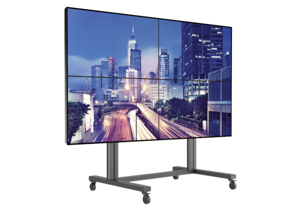 Видеостена 2х2 из панелей LG 55LV35A, 110", шов 3,5 мм; мобильная напольная стойка Видеостена 2х2 из панелей LG 55LV35A, 110", шов 3,5 мм; мобильная напольная стойка