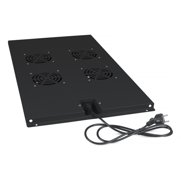 Cabeus, TRAY-100-BK, модуль вентиляторный с 4-я вентиляторами для установки в напольные шкафы серии SH-05C , ND-05C глубиной 1000мм, цвет черный (RAL 9004) Cabeus, TRAY-100-BK, модуль вентиляторный с 4-я вентиляторами для установки в напольные шкафы серии SH-05C , ND-05C глубиной 1000мм, цвет черный (RAL 9004)