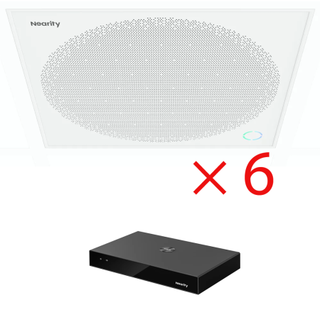 NEARITY A50-AMX100-6, комплект (аудиоматрица + 6 потолочных массива)