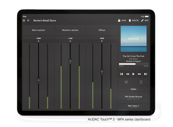 AUDAC MFA208, цифровой микшер-усилитель AUDAC MFA208, цифровой микшер-усилитель