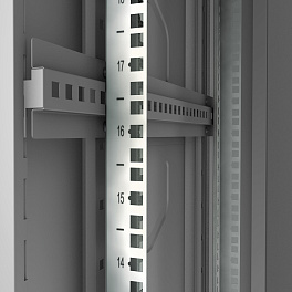 Cabeus SH-05C-18U60/60, шкаф телекоммуникационный напольный 19" 18U 600x600x988mm (ШхГхВ), цвет серый (RAL 7035)