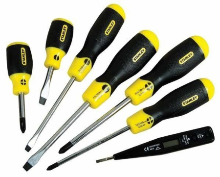 Stanley 0-65-009 - Набор отверток Cushion Grip (6шт: 5х100; 6.5х45; 6.5х150; РН1х75; РН2х45; РН2х100; пробник напряжения) Stanley 0-65-009 - Набор отверток Cushion Grip (6шт: 5х100; 6.5х45; 6.5х150; РН1х75; РН2х45; РН2х100; пробник напряжения)