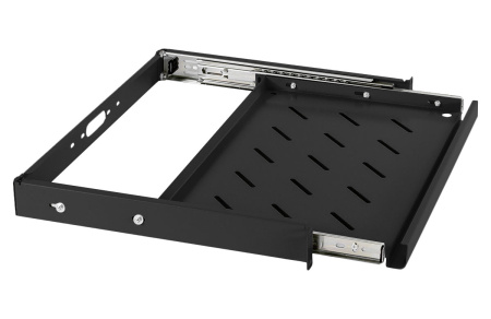 Cabeus, JE10-BK, выдвижная полка 19" для клавиатуры, цвет черный (RAL 9004)