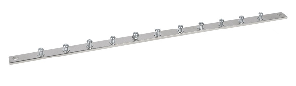 Cabeus, CGB-1U-19, медная шина заземления (покрытие никелем), 19" дюймов, в комплекте винты, шайбы Cabeus, CGB-1U-19, медная шина заземления (покрытие никелем), 19" дюймов, в комплекте винты, шайбы