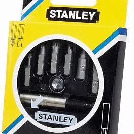 Stanley 1-68-738 - Набор отверточных насадок (7 шт.; 3SL+3PZ+магн. держ.)