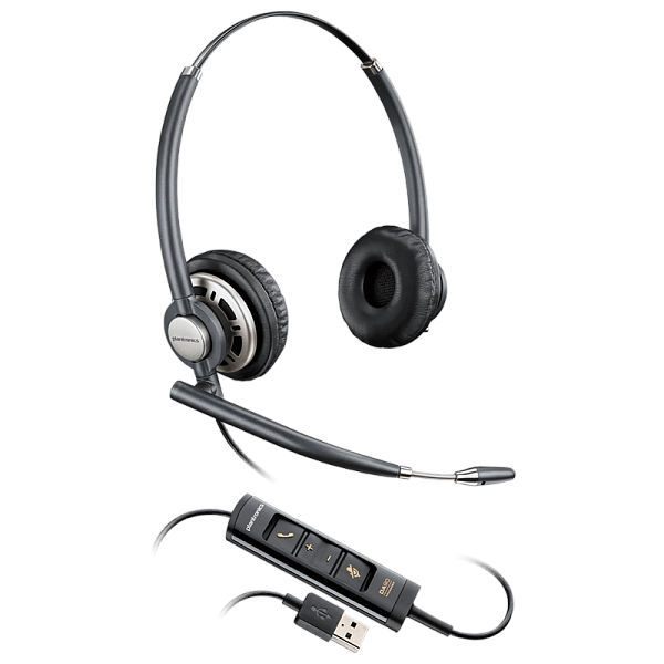 Plantronics EncorePro HW725 USB BNC (PL-HW725-USB), профессиональная USB-гарнитура для компьютера