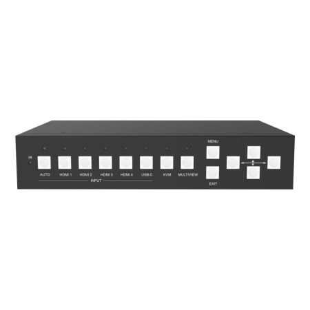 Prestel SWU-4K42MVS, бесподрывный коммутатор 4xHDMI 2.0 и USB-C в 2 HDMI 2.0