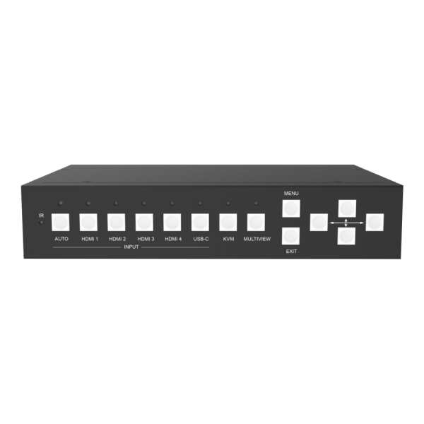Prestel SWU-4K42MVS, бесподрывный коммутатор 4xHDMI 2.0 и USB-C в 2 HDMI 2.0