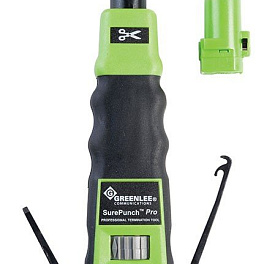 Greenlee SurePunch Pro PDT (PT-3596) - ударный инструмент для расшивки кабеля на кросс с лезвием 110 и фонариком