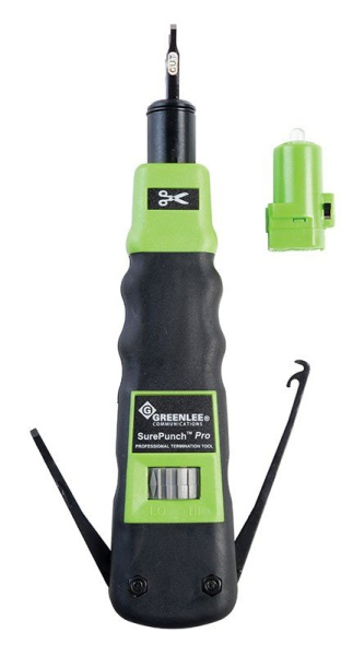 Greenlee SurePunch Pro PDT (PT-3596) - ударный инструмент для расшивки кабеля на кросс с лезвием 110 и фонариком Greenlee SurePunch Pro PDT (PT-3596) - ударный инструмент для расшивки кабеля на кросс с лезвием 110 и фонариком