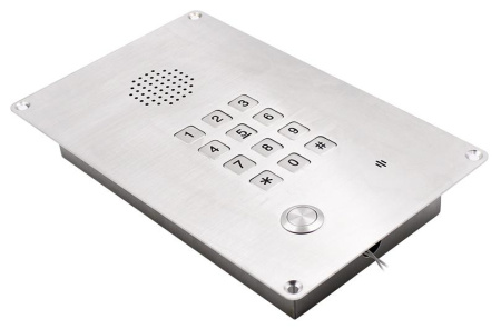 J&R JR309-FK-SIP, вызывная ip-панель (клавиатура, врезной, PoE, без БП, стальной)