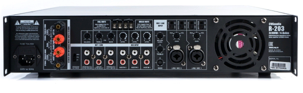CVGaudio R-203, профессиональный двухканальный стереофонический микшер-усилител CVGaudio R-203, профессиональный двухканальный стереофонический микшер-усилител