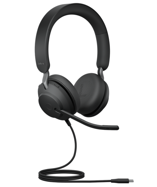 Jabra Evolve2 40 (24089-999-899), проводная гарнитура для компьютера, USB-C, MS Stereo