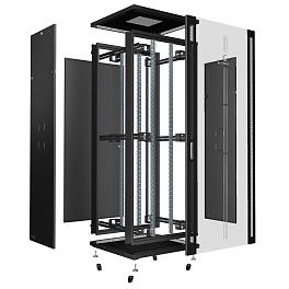 Cabeus, SH-05C-47U80/100-BK, шкаф монтажный телекоммуникационный 19" 47U 800x1000x2277mm (ШхГхВ), цвет черный (RAL 9004) 