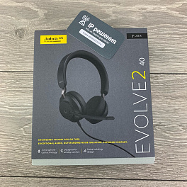 Jabra Evolve2 40 (24089-999-999), проводная гарнитура для компьютера, USB-А, MS Stereo