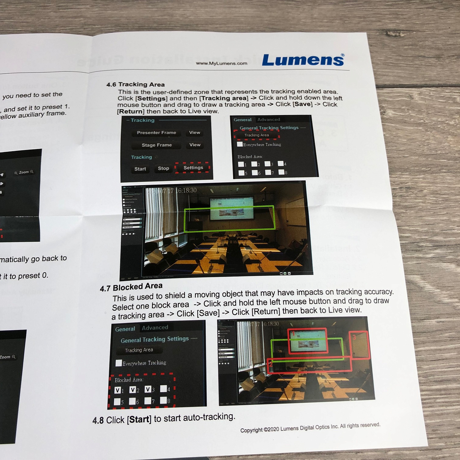 Lumens VC-TR1, PTZ камера с функцией автоматического слежения