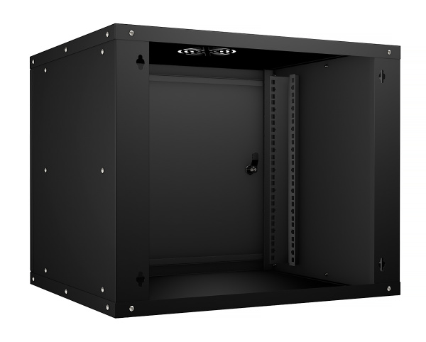Cabeus, WSC-05D-9U55/45m-BK, шкаф телекоммуникационный настенный 19" 9U, серия LIGHT разборный, дверь металл, цвет черный Cabeus, WSC-05D-9U55/45m-BK, шкаф телекоммуникационный настенный 19" 9U, серия LIGHT разборный, дверь металл, цвет черный