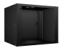 Cabeus, WSC-05D-9U55/45m-BK, шкаф телекоммуникационный настенный 19" 9U, серия LIGHT разборный, дверь металл, цвет черный