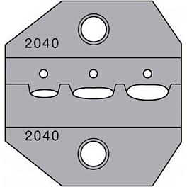 Greenlee 2040 - матрица для установки изолированных клеммных и вилочных наконечников при помощи кримперов 1300/8000 (22-12AWG; 0,32-3,31 мм кв.)