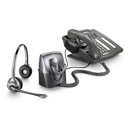 Plantronics SupraPlus Wireless Binaural, гарнитура DECT с адаптером и HL10