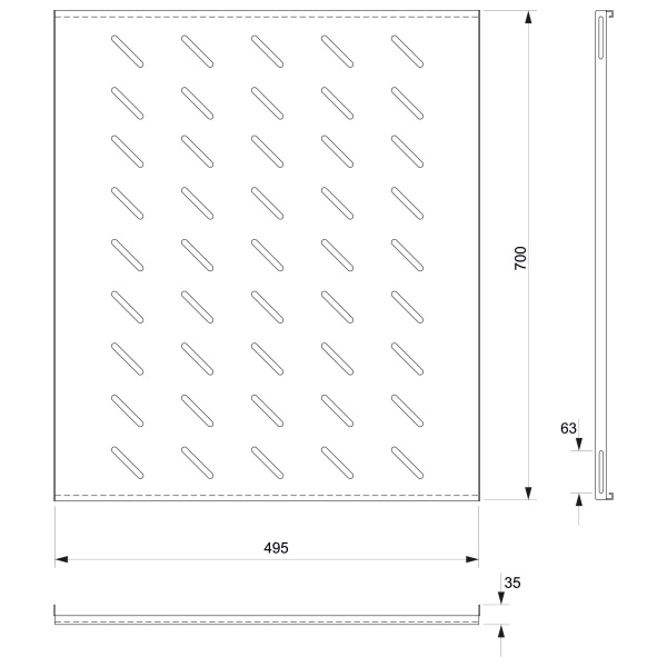 Cabeus, SH-J018-FC-1000-BK, полка 19" перфорированная глубиной 700 мм для напольных шкафов глубиной 1000 мм, цвет черный (RAL 9004) Cabeus, SH-J018-FC-1000-BK, полка 19" перфорированная глубиной 700 мм для напольных шкафов глубиной 1000 мм, цвет черный (RAL 9004)