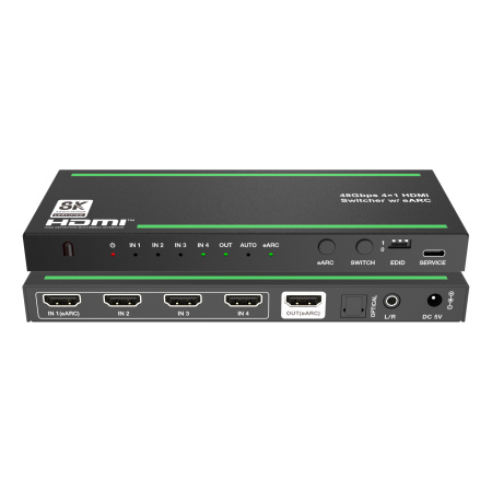 Lideo SW41A2-8K, коммутатор HDMI 4x1