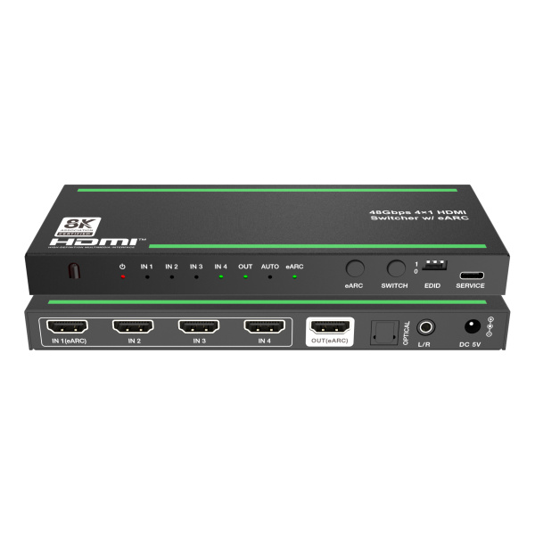 Lideo SW41A2-8K, коммутатор HDMI 4x1