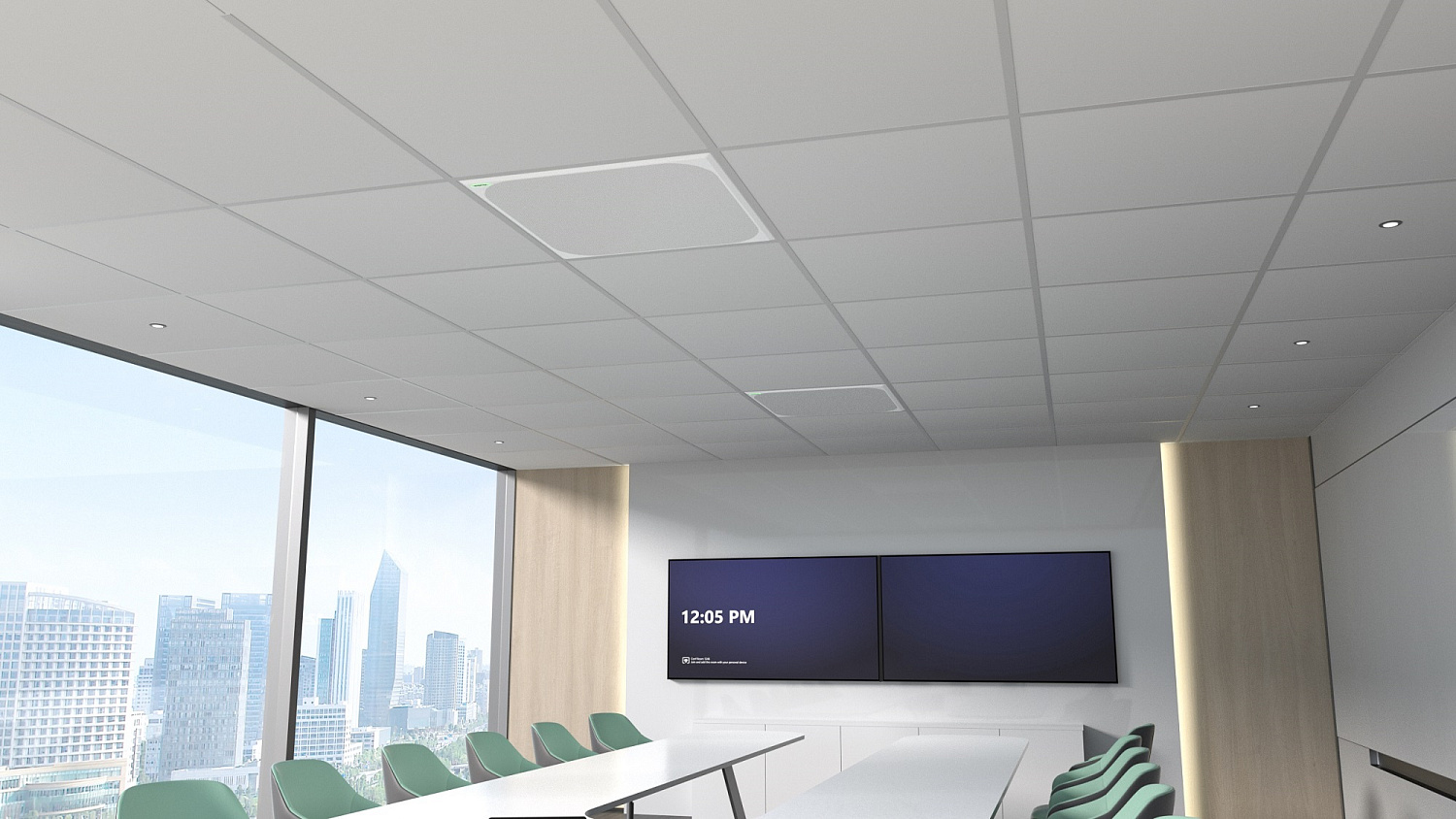 Yealink CM50, CM50, потолочный микрофонный массив (Dante, 8-зон,127 микрофонов для терминалов Yealink)