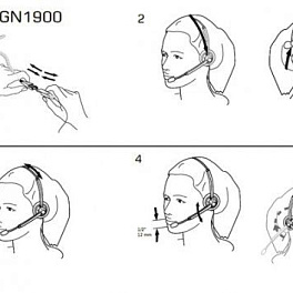 Jabra GN1900 Mono NC (1983-820-104), профессиональная телефонная гарнитура для контакт и call-центров