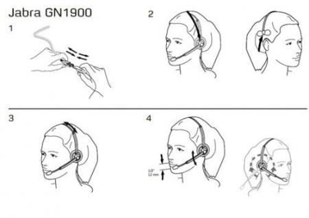 Jabra GN1900 Duo NC (1989-820-104), профессиональная телефонная гарнитура для контакт и call-центров Jabra GN1900 Duo NC (1989-820-104), профессиональная телефонная гарнитура для контакт и call-центров