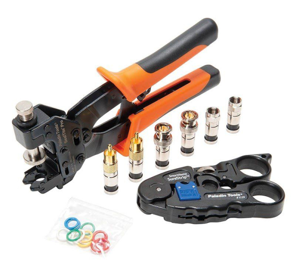 Paladin Tools PT-4915 - набор для установки коннекторов BNC,RCA,TV"F" Paladin Tools PT-4915 - набор для установки коннекторов BNC,RCA,TV"F"