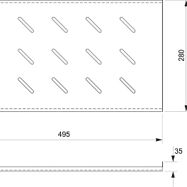 Cabeus, SH-J018-WM45, полка 19" перфорированная для настенных шкафов глубиной 450 мм