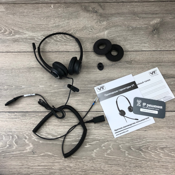 VT VT6200-D QD(P)-RJ9(03), проводная бинауральная головная гарнитура  VT VT6200-D QD(P)-RJ9(03), проводная бинауральная головная гарнитура