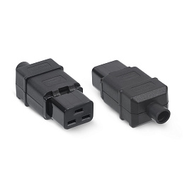 Cabeus, IEC-320-C19, вилка С19 разборная, 16А, 250 V, черная
